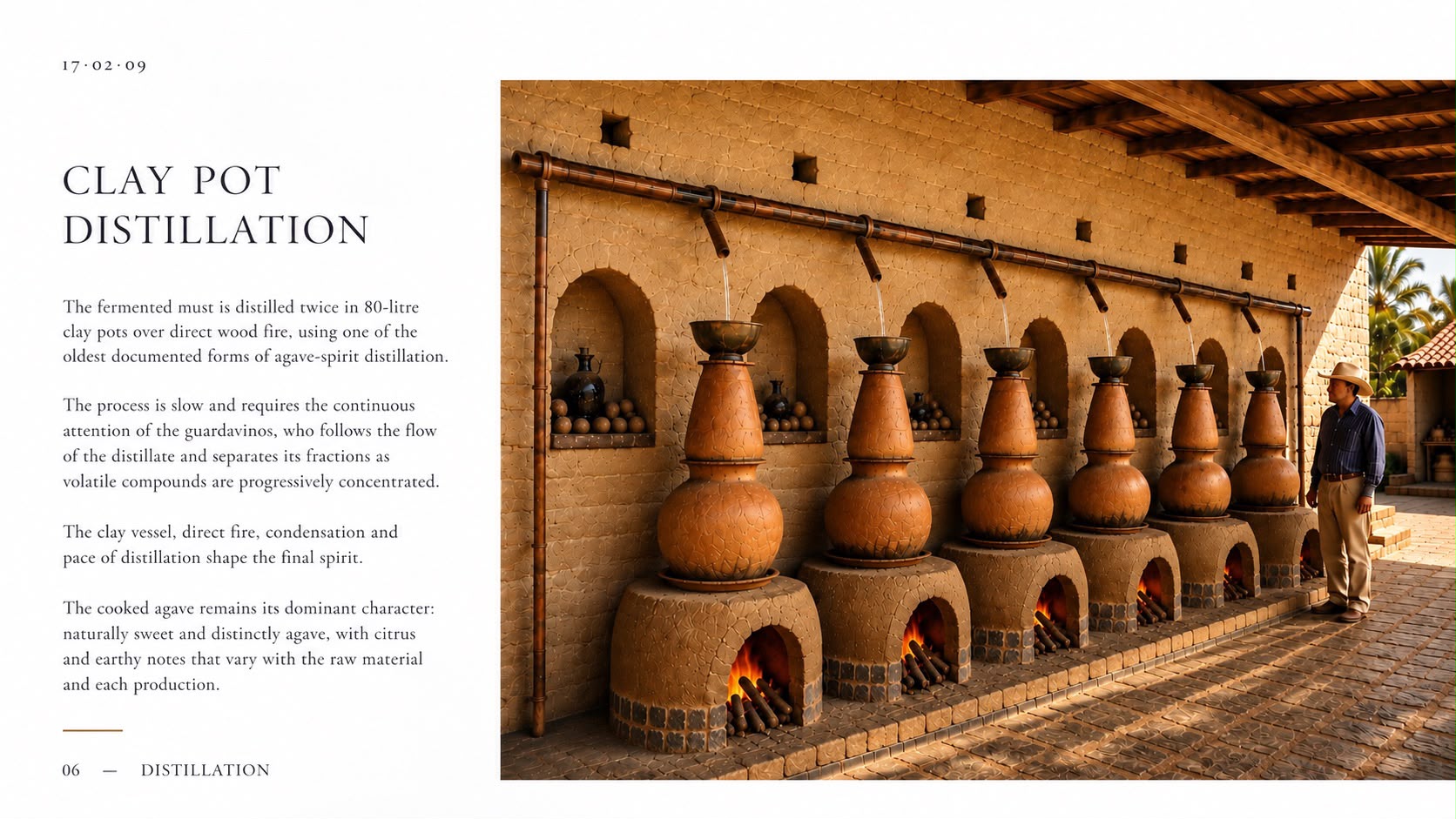 Artisanal milling of cooked agave to extract the must